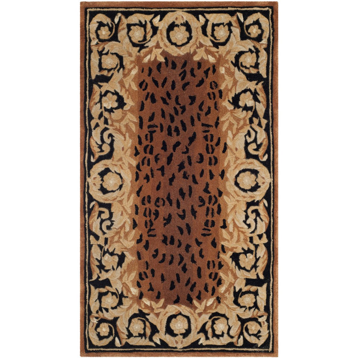 SAFAVIEH Naples NA712A Handmade Black / Gold Rug Image 4