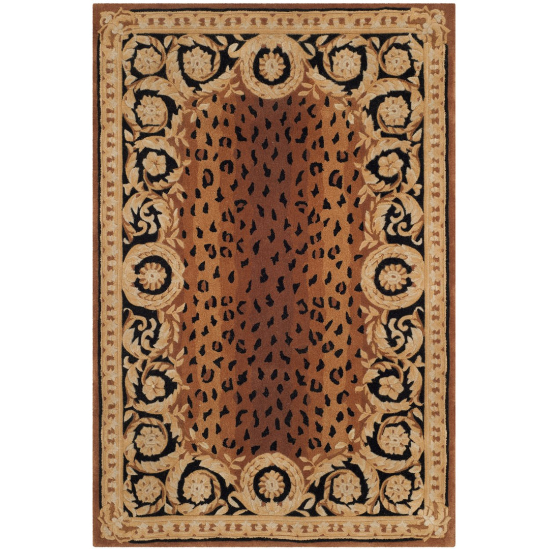 SAFAVIEH Naples NA712A Handmade Black / Gold Rug Image 5