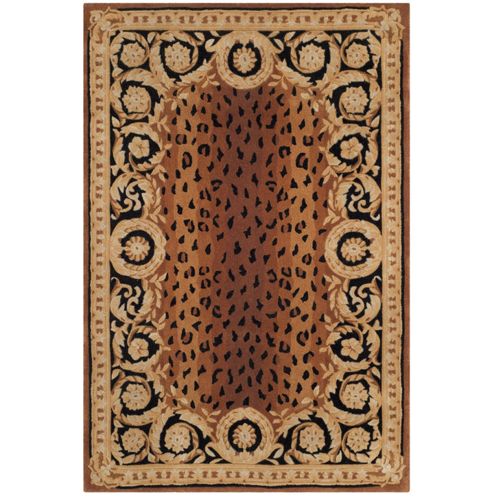 SAFAVIEH Naples NA712A Handmade Black / Gold Rug Image 5