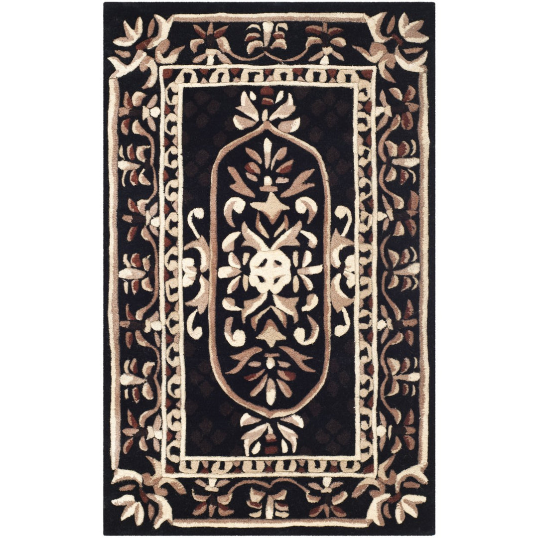 SAFAVIEH Naples Collection NA851A Handmade Black Rug Image 1