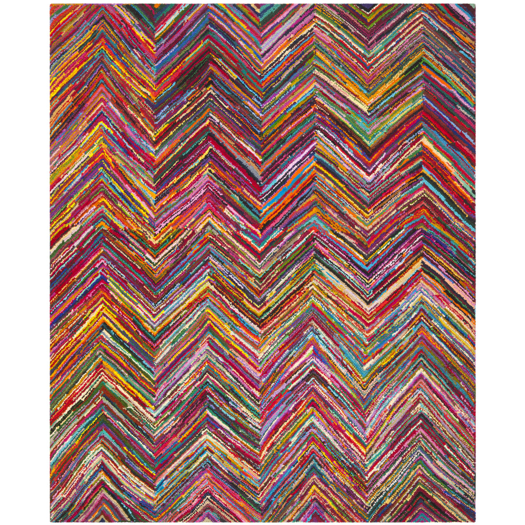 SAFAVIEH Nantucket NAN141A Handmade Pink / Multi Rug Image 1