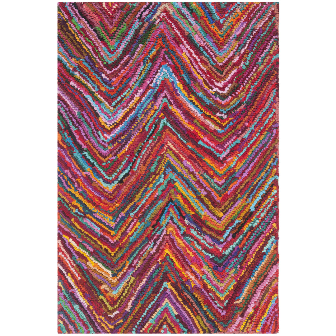 SAFAVIEH Nantucket NAN141A Handmade Pink / Multi Rug Image 3