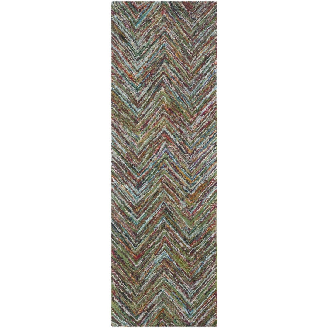 SAFAVIEH Nantucket NAN141C Handmade Blue / Multi Rug Image 1