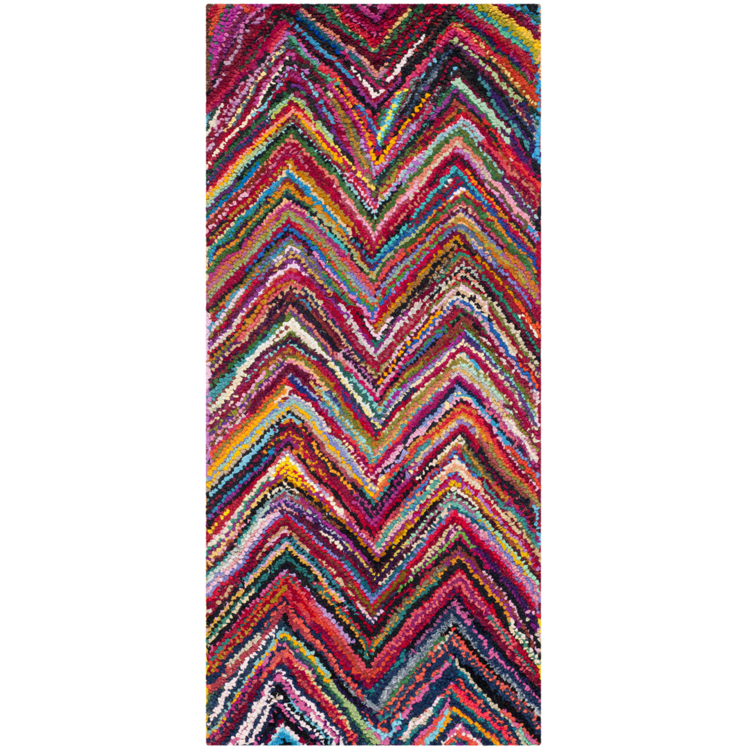 SAFAVIEH Nantucket NAN141A Handmade Pink / Multi Rug Image 5