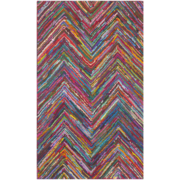 SAFAVIEH Nantucket NAN141A Handmade Pink / Multi Rug Image 6