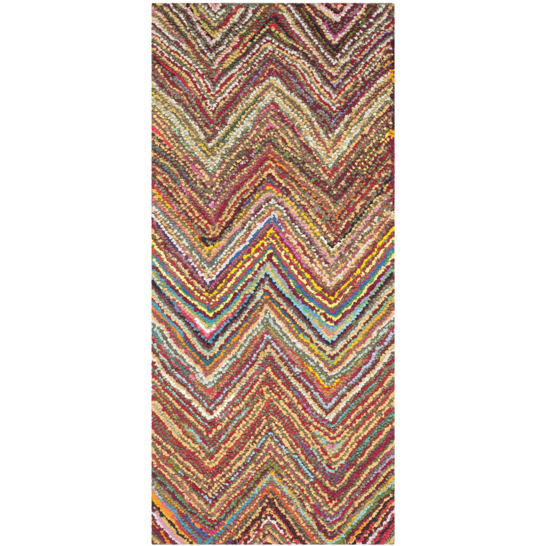 SAFAVIEH Nantucket NAN141C Handmade Blue / Multi Rug Image 5