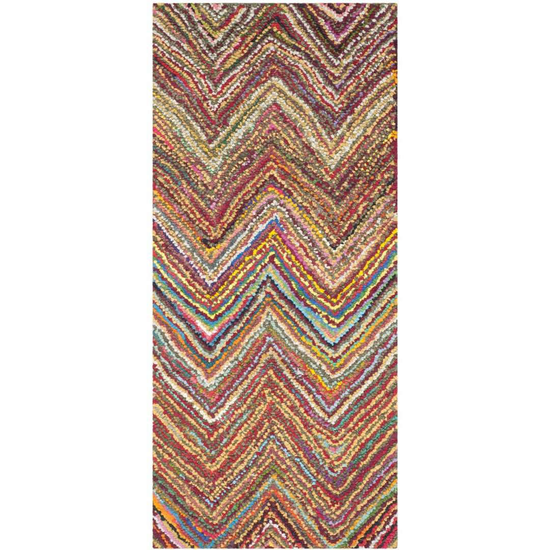 SAFAVIEH Nantucket NAN141C Handmade Blue / Multi Rug Image 1