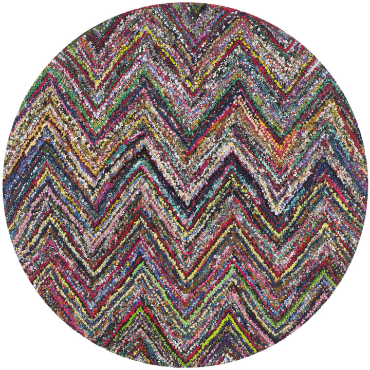 SAFAVIEH Nantucket NAN141C Handmade Blue / Multi Rug Image 9