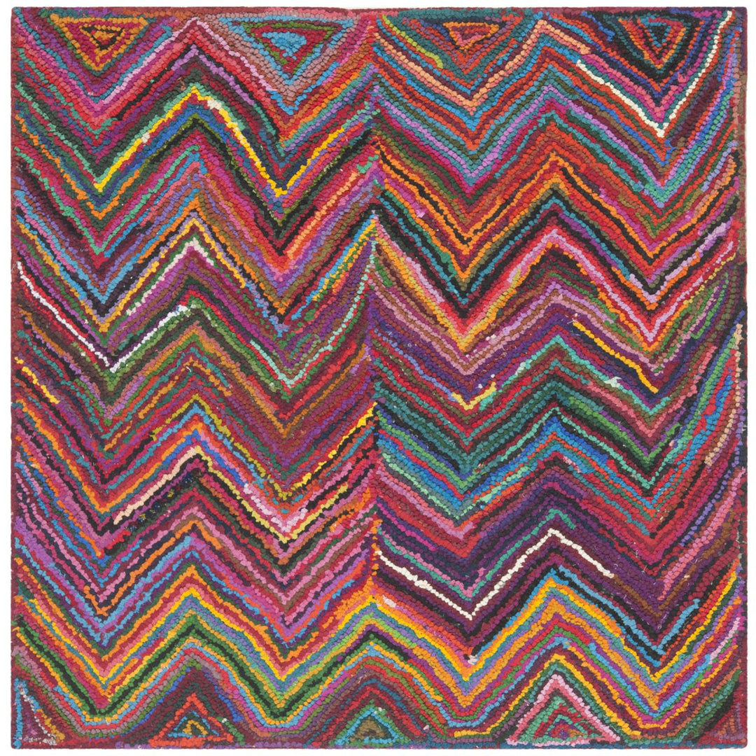 SAFAVIEH Nantucket NAN141A Handmade Pink / Multi Rug Image 1