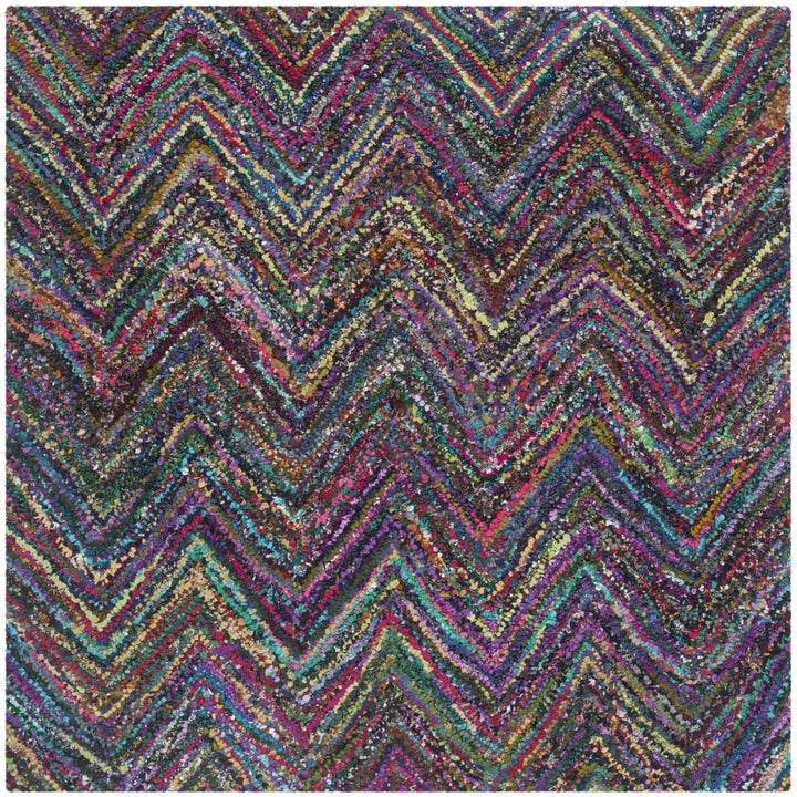 SAFAVIEH Nantucket NAN141C Handmade Blue / Multi Rug Image 1