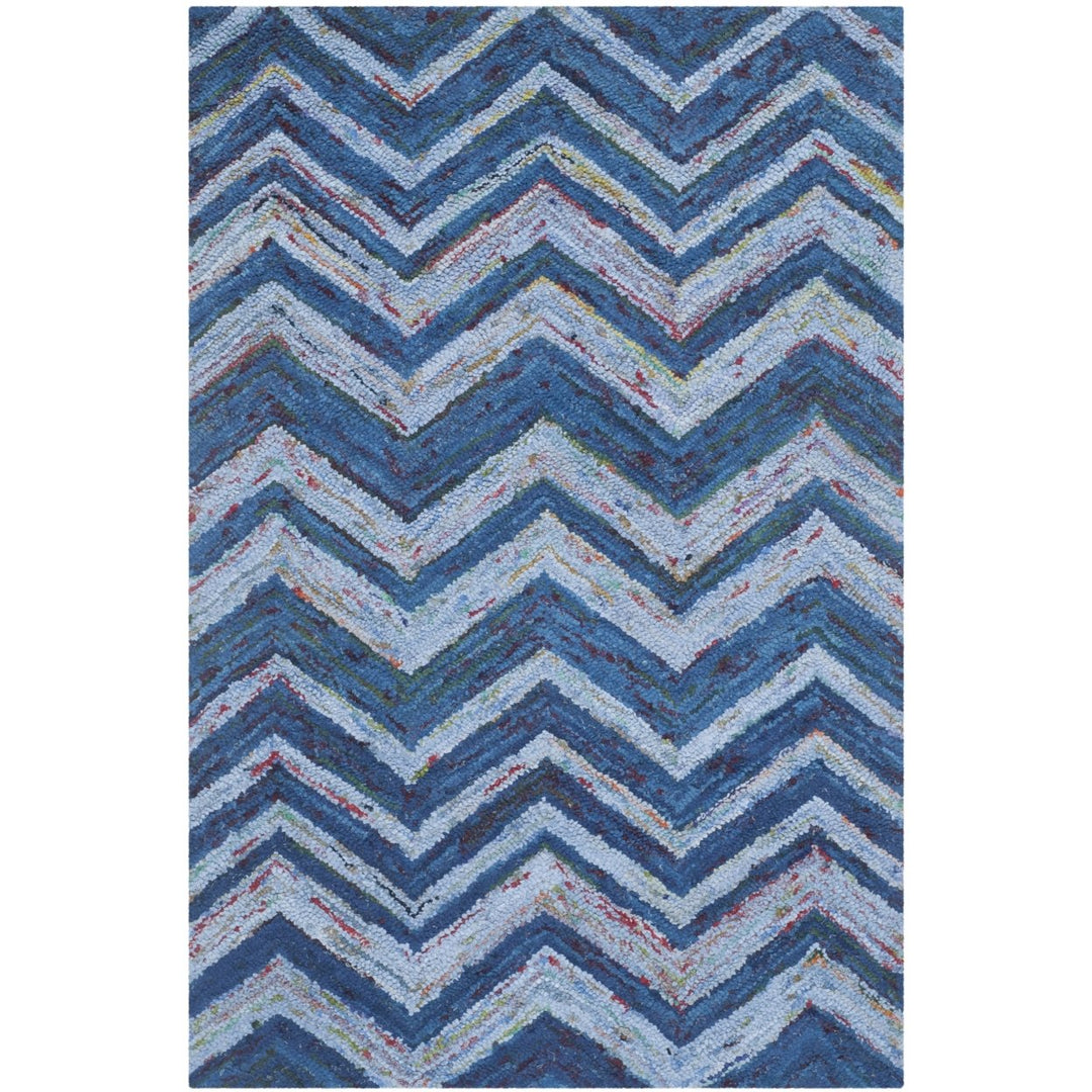 SAFAVIEH Nantucket NAN145A Handmade Blue / Multi Rug Image 2