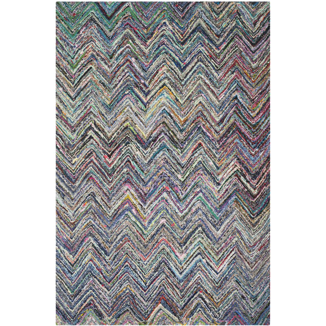 SAFAVIEH Nantucket NAN141C Handmade Blue / Multi Rug Image 11