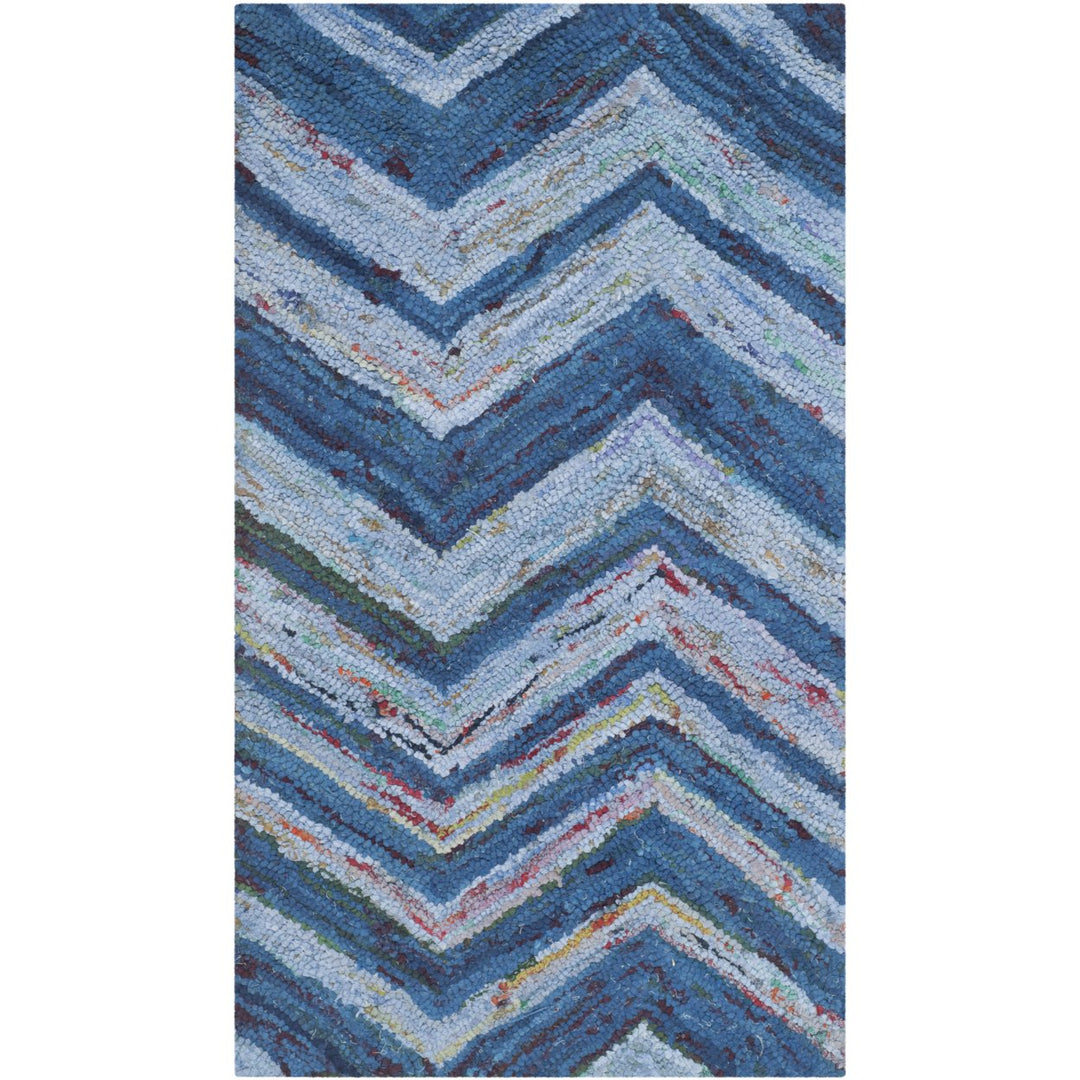 SAFAVIEH Nantucket NAN145A Handmade Blue / Multi Rug Image 3