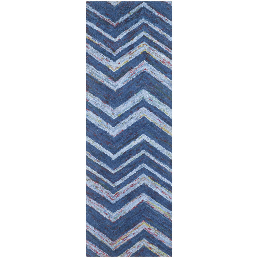 SAFAVIEH Nantucket NAN145A Handmade Blue / Multi Rug Image 4