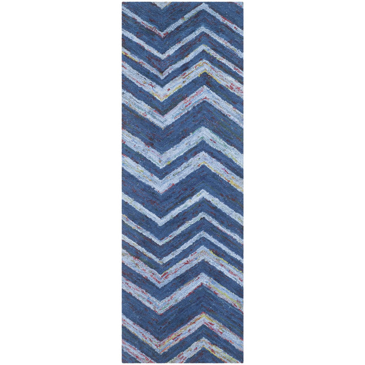 SAFAVIEH Nantucket NAN145A Handmade Blue / Multi Rug Image 4