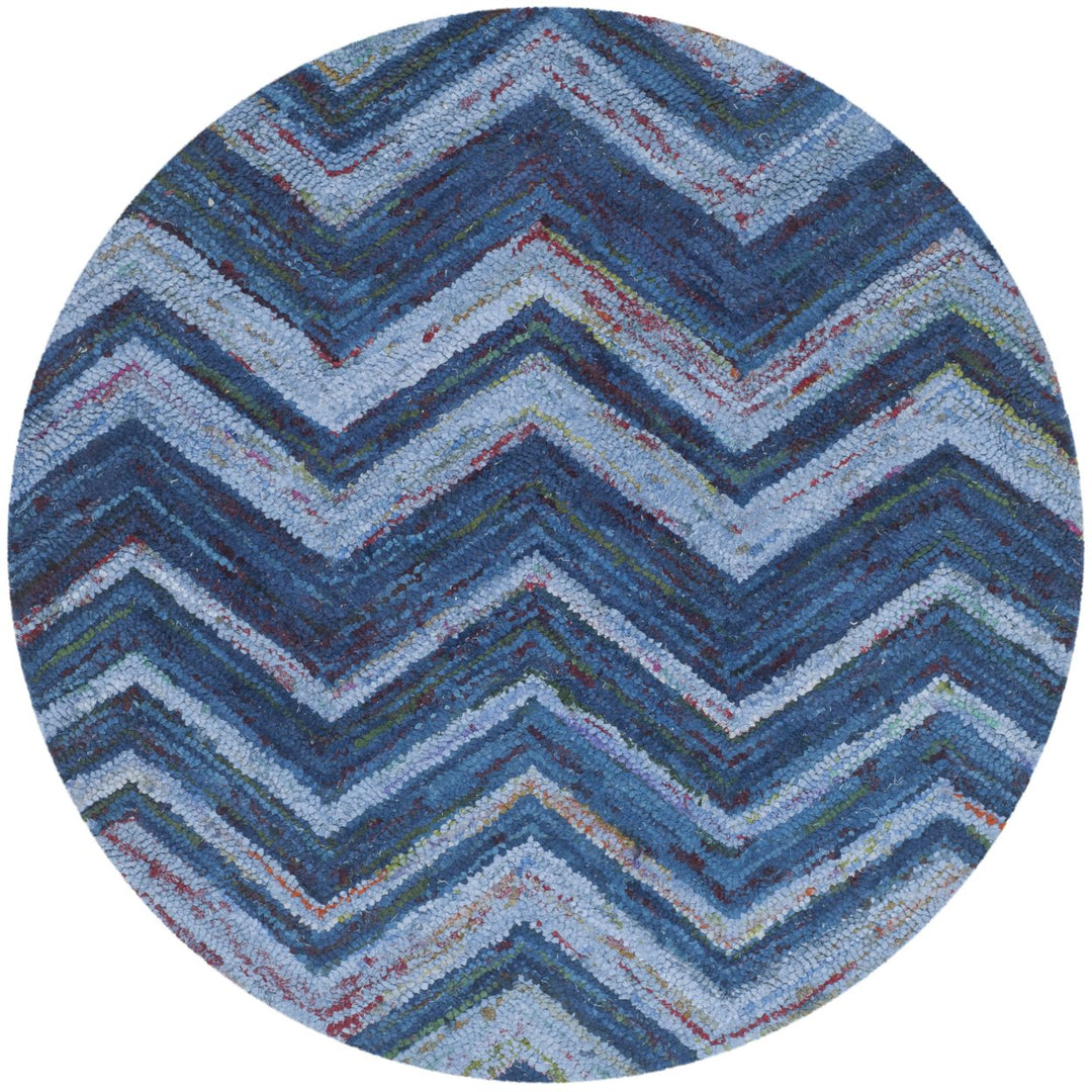 SAFAVIEH Nantucket NAN145A Handmade Blue / Multi Rug Image 5