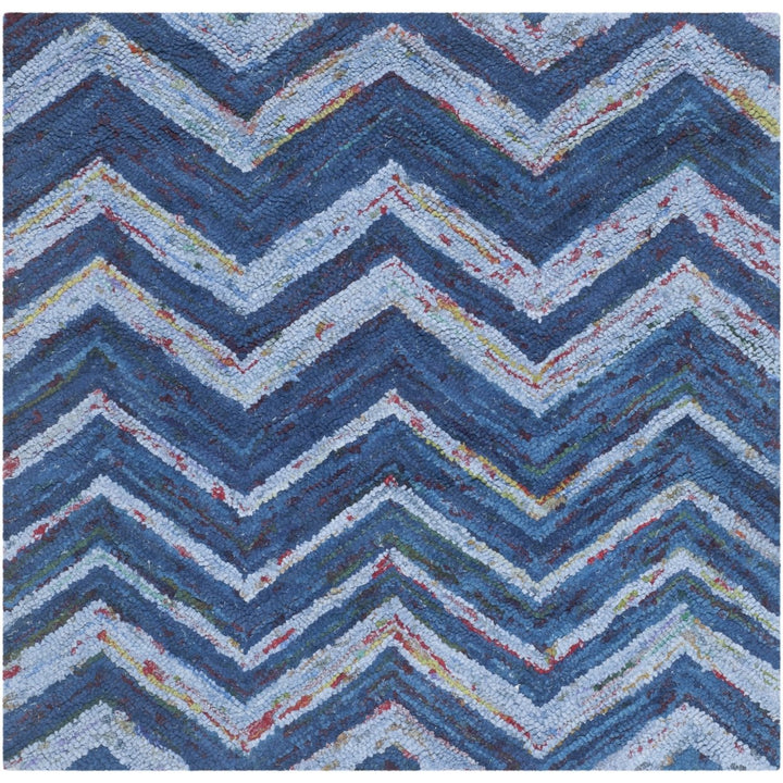 SAFAVIEH Nantucket NAN145A Handmade Blue / Multi Rug Image 6