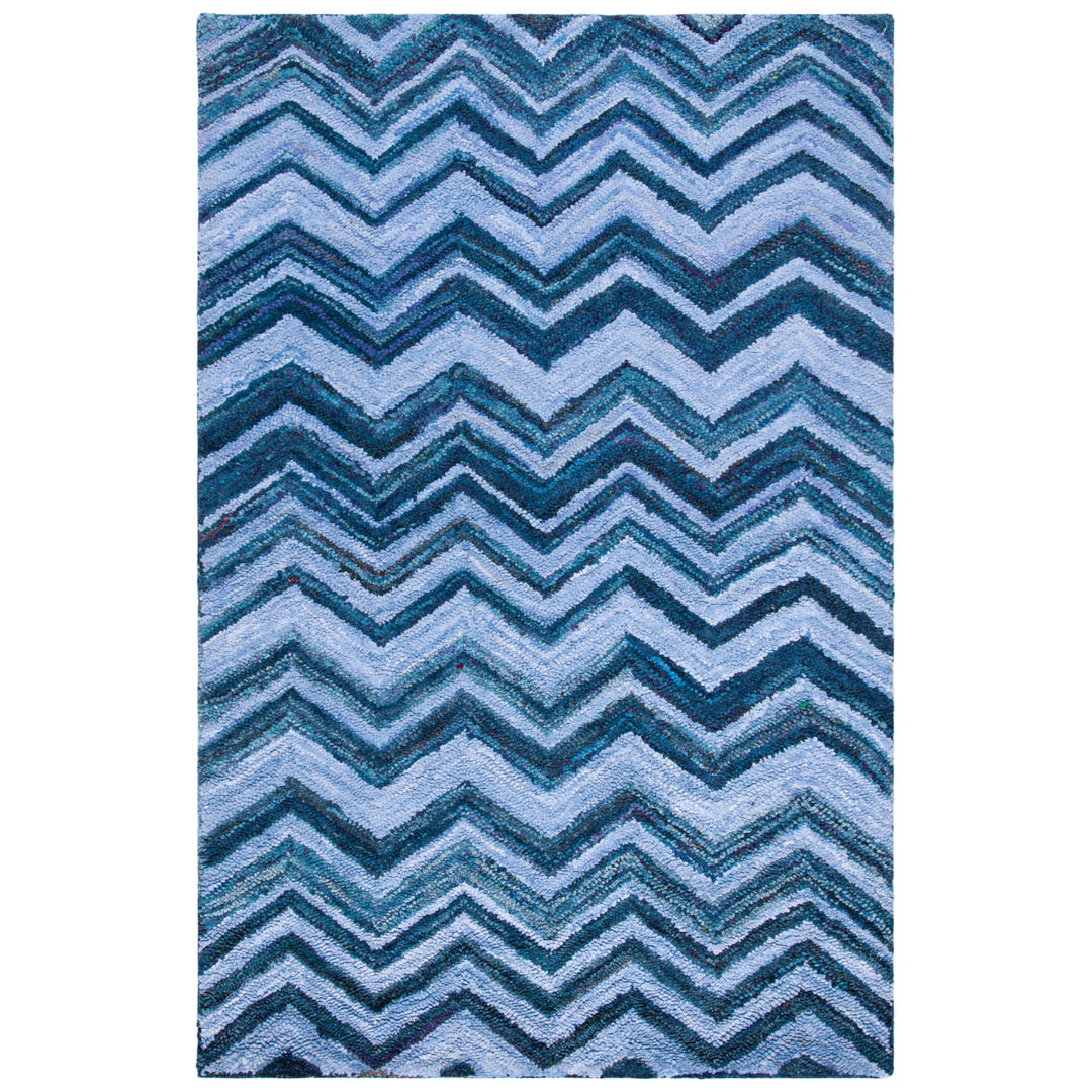 SAFAVIEH Nantucket NAN145A Handmade Blue / Multi Rug Image 7