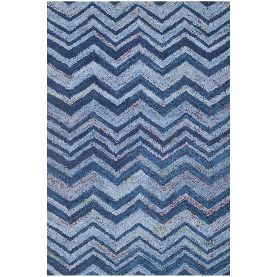 SAFAVIEH Nantucket NAN145A Handmade Blue / Multi Rug Image 8