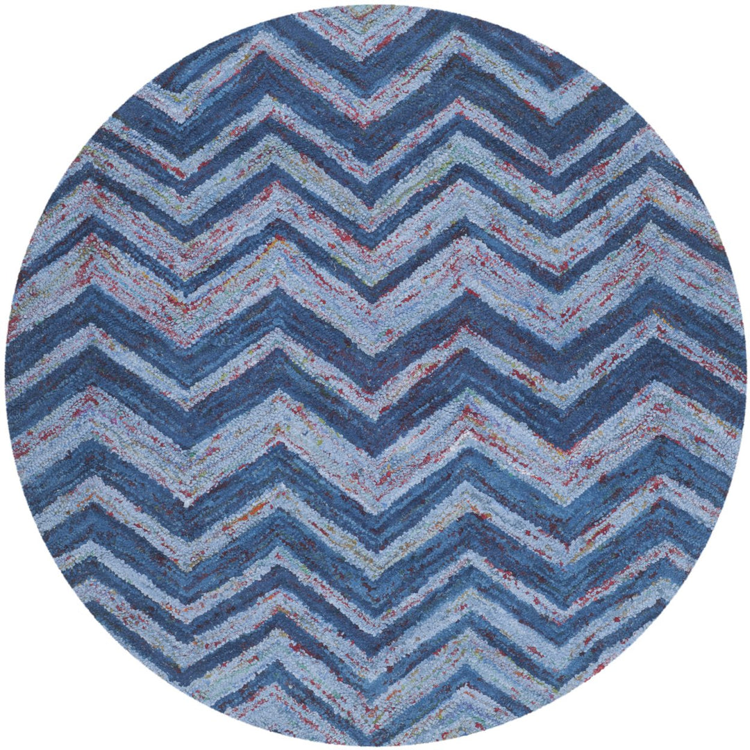 SAFAVIEH Nantucket NAN145A Handmade Blue / Multi Rug Image 9