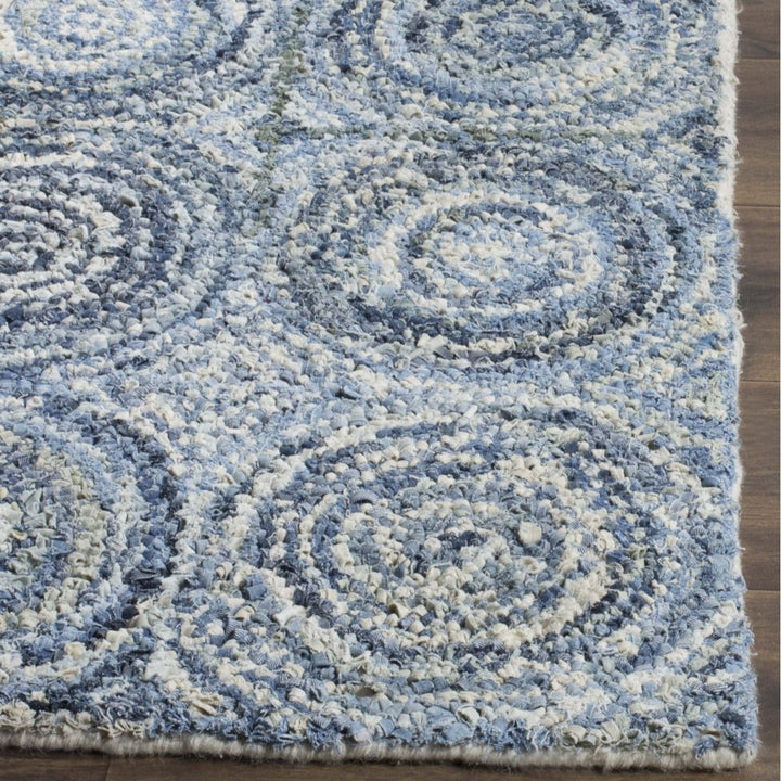 SAFAVIEH Nantucket Collection NAN214A Handmade Blue Rug Image 7