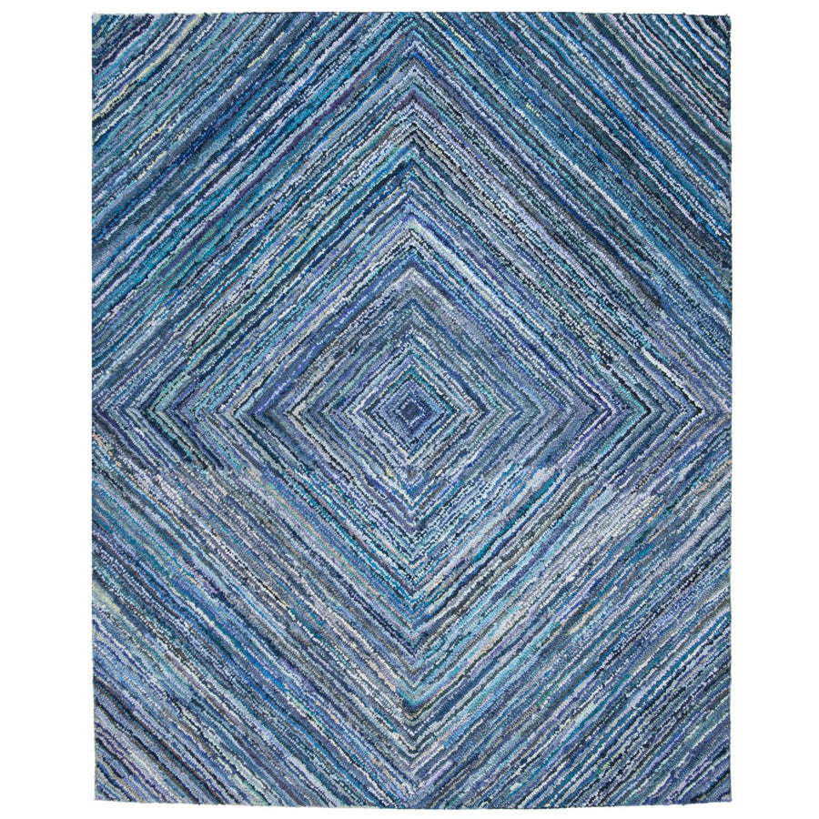 SAFAVIEH Nantucket Collection NAN216A Handmade Blue Rug Image 1