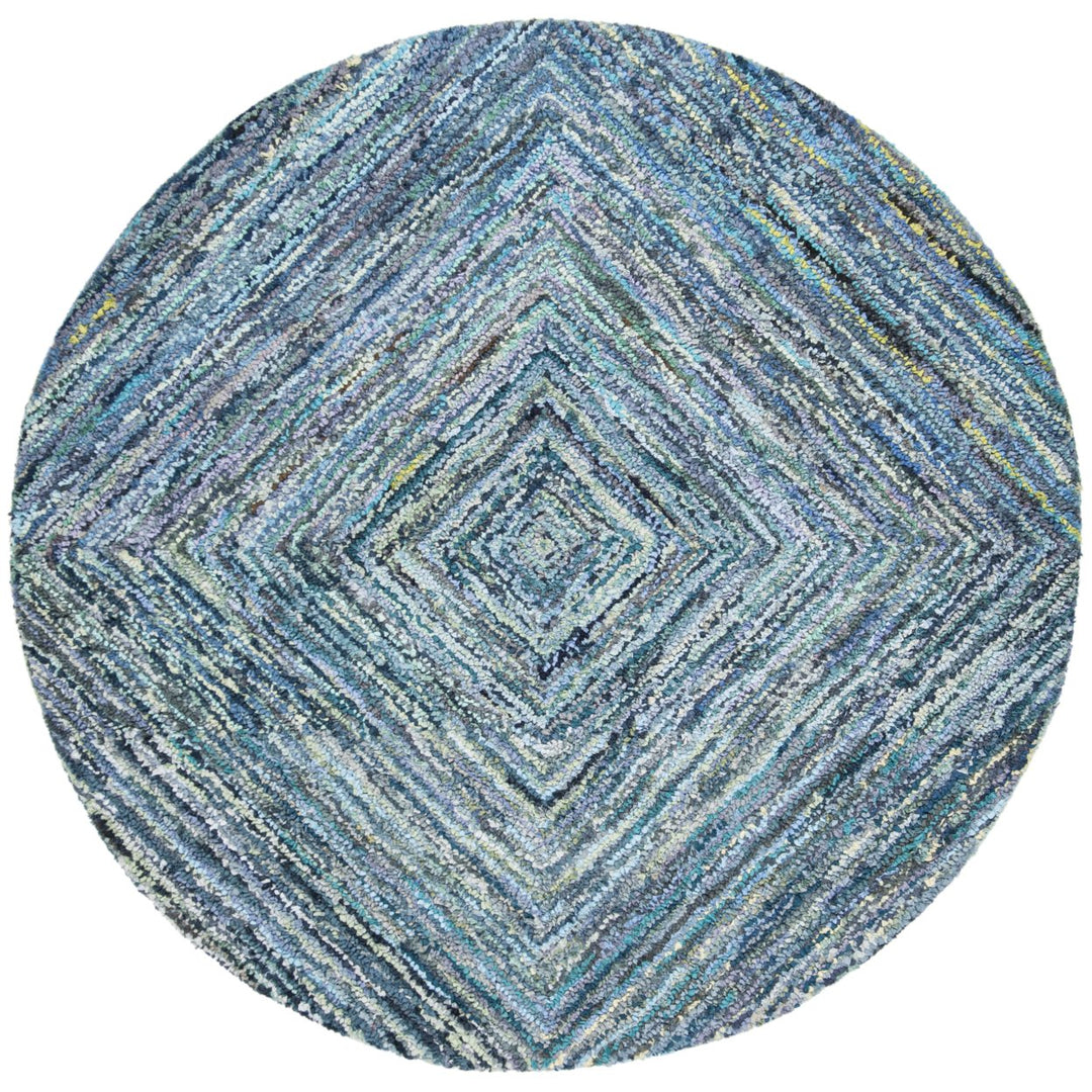 SAFAVIEH Nantucket Collection NAN216A Handmade Blue Rug Image 4