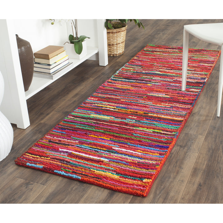 SAFAVIEH Nantucket NAN142A Handmade Pink / Multi Rug Image 11