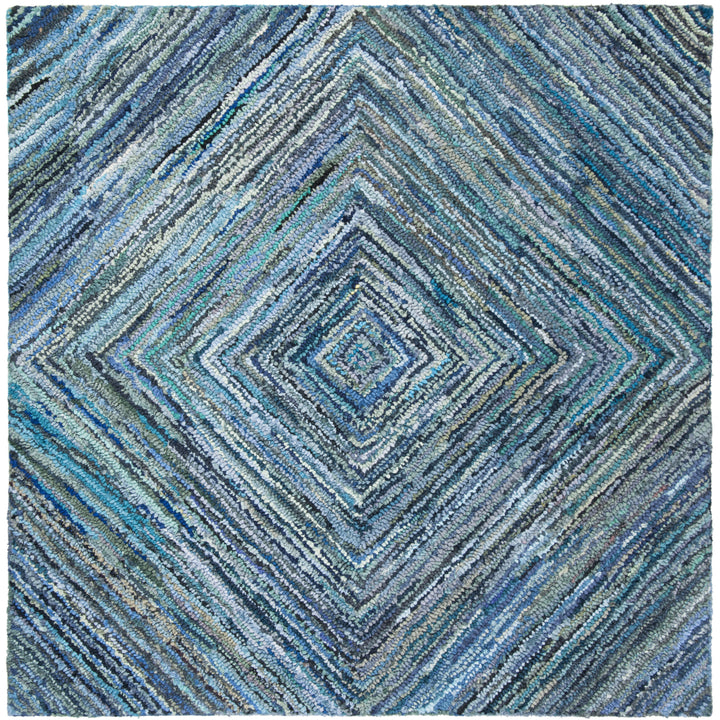 SAFAVIEH Nantucket Collection NAN216A Handmade Blue Rug Image 6