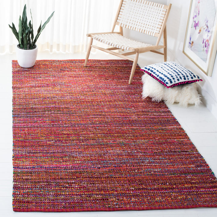 SAFAVIEH Nantucket Collection NAN220C Handmade Red Rug Image 1