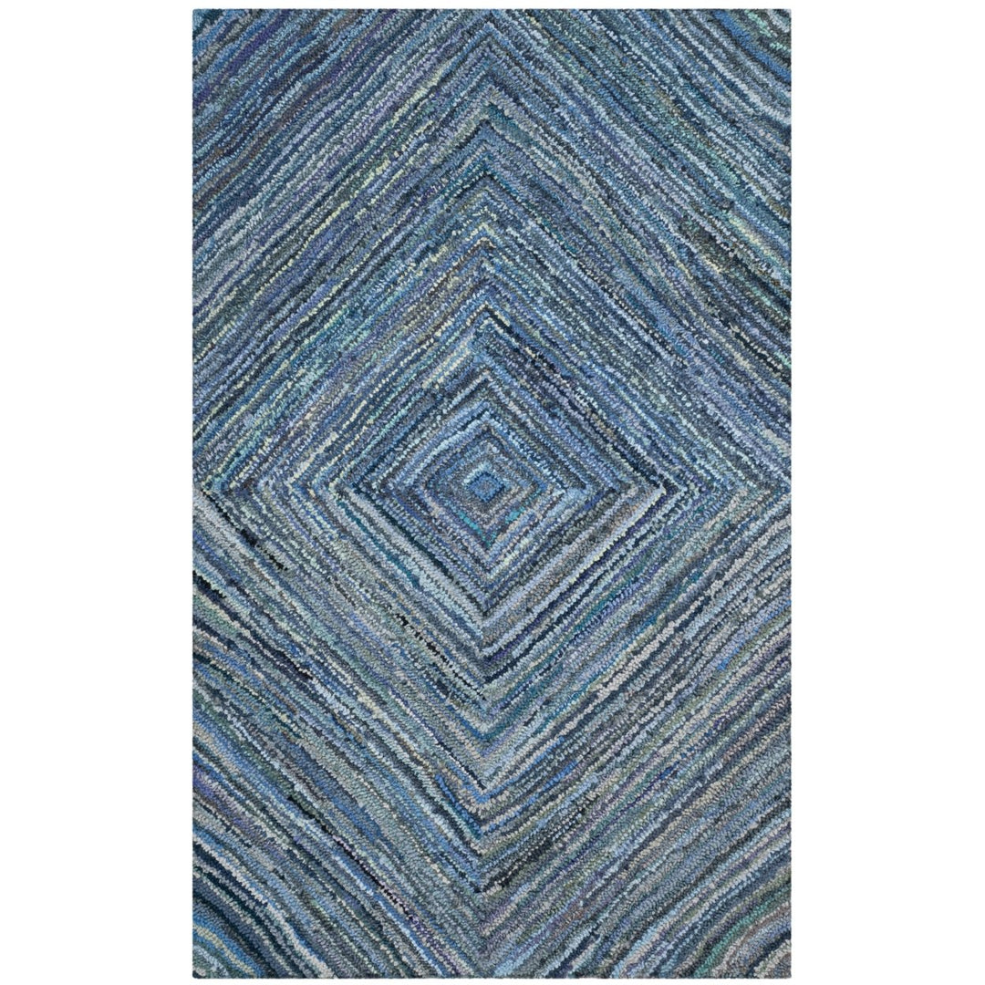 SAFAVIEH Nantucket Collection NAN216A Handmade Blue Rug Image 9