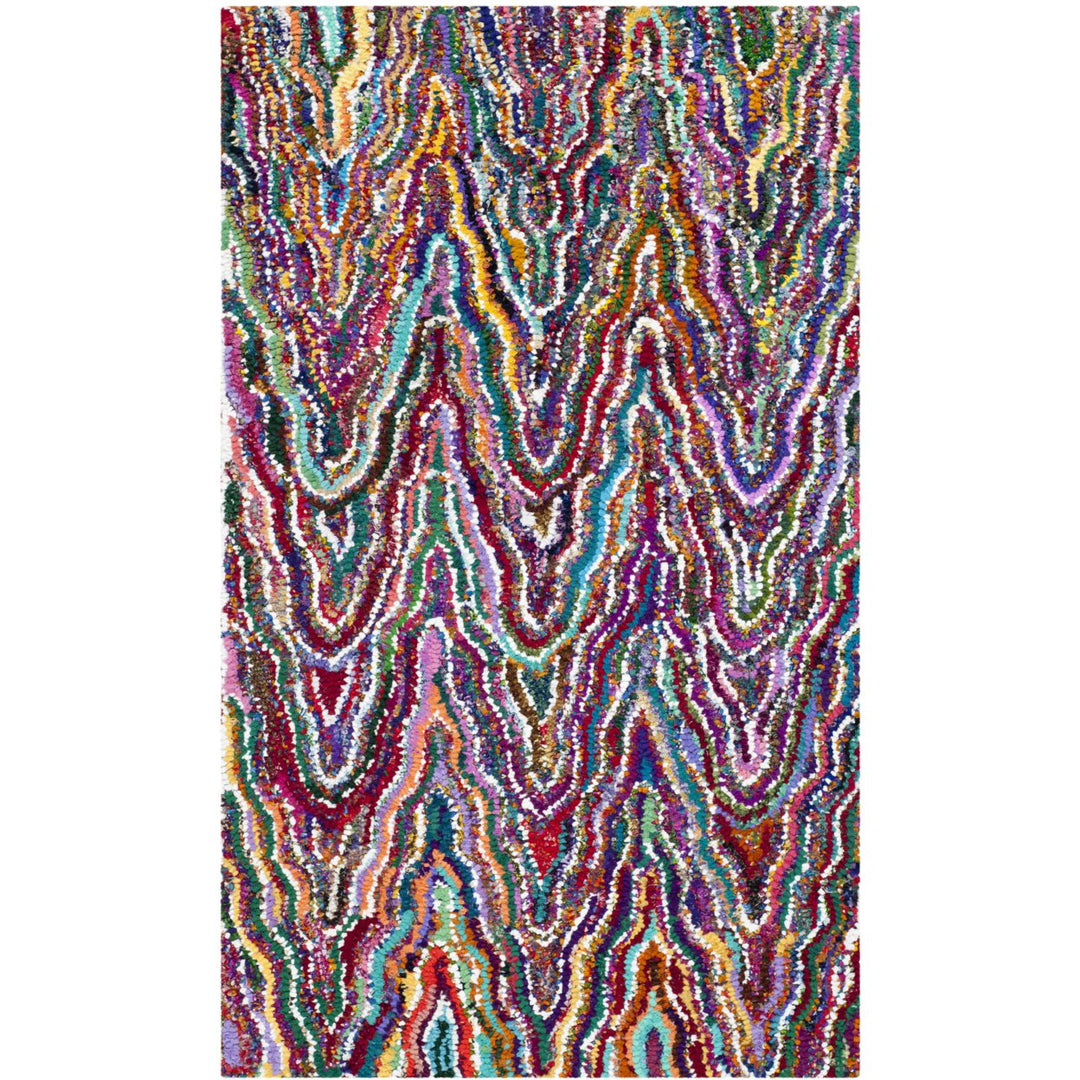 SAFAVIEH Nantucket Collection NAN312A Handmade Multi Rug Image 1