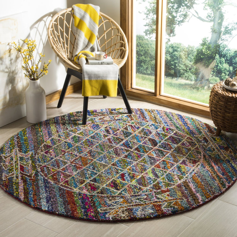 SAFAVIEH Nantucket Collection NAN402A Handmade Multi Rug Image 2