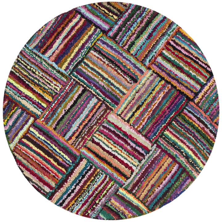 SAFAVIEH Nantucket Collection NAN318A Handmade Multi Rug Image 6