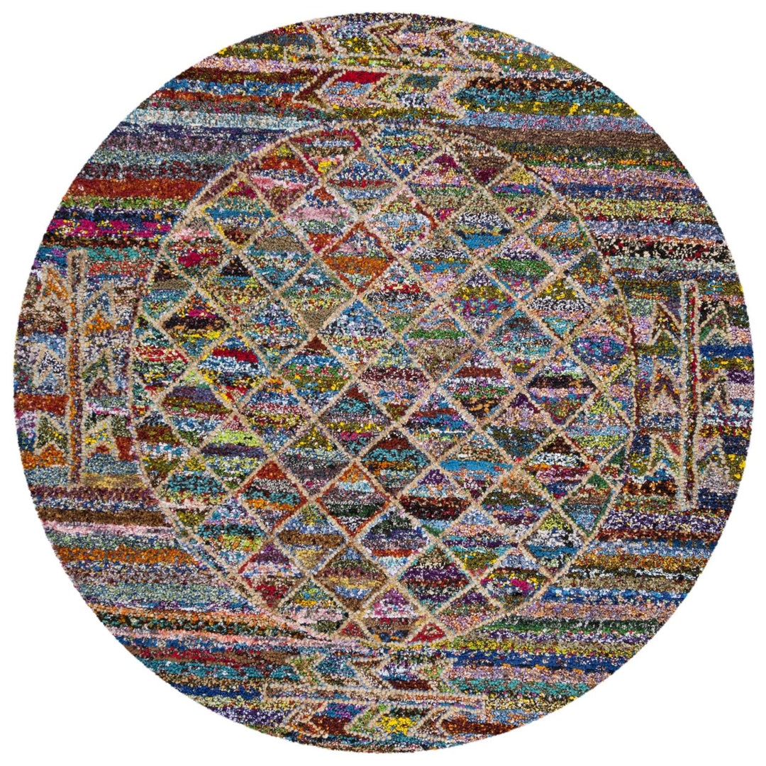 SAFAVIEH Nantucket Collection NAN402A Handmade Multi Rug Image 4