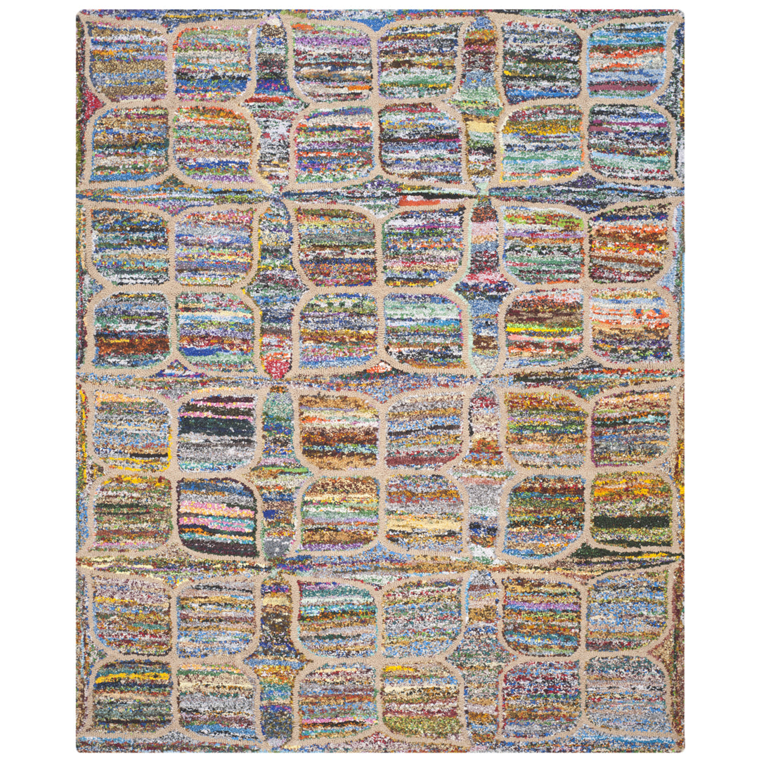 SAFAVIEH Nantucket Collection NAN438A Handmade Multi Rug Image 1