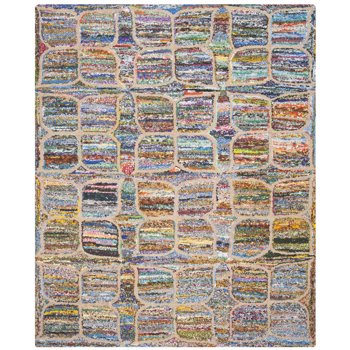 SAFAVIEH Nantucket Collection NAN438A Handmade Multi Rug Image 1