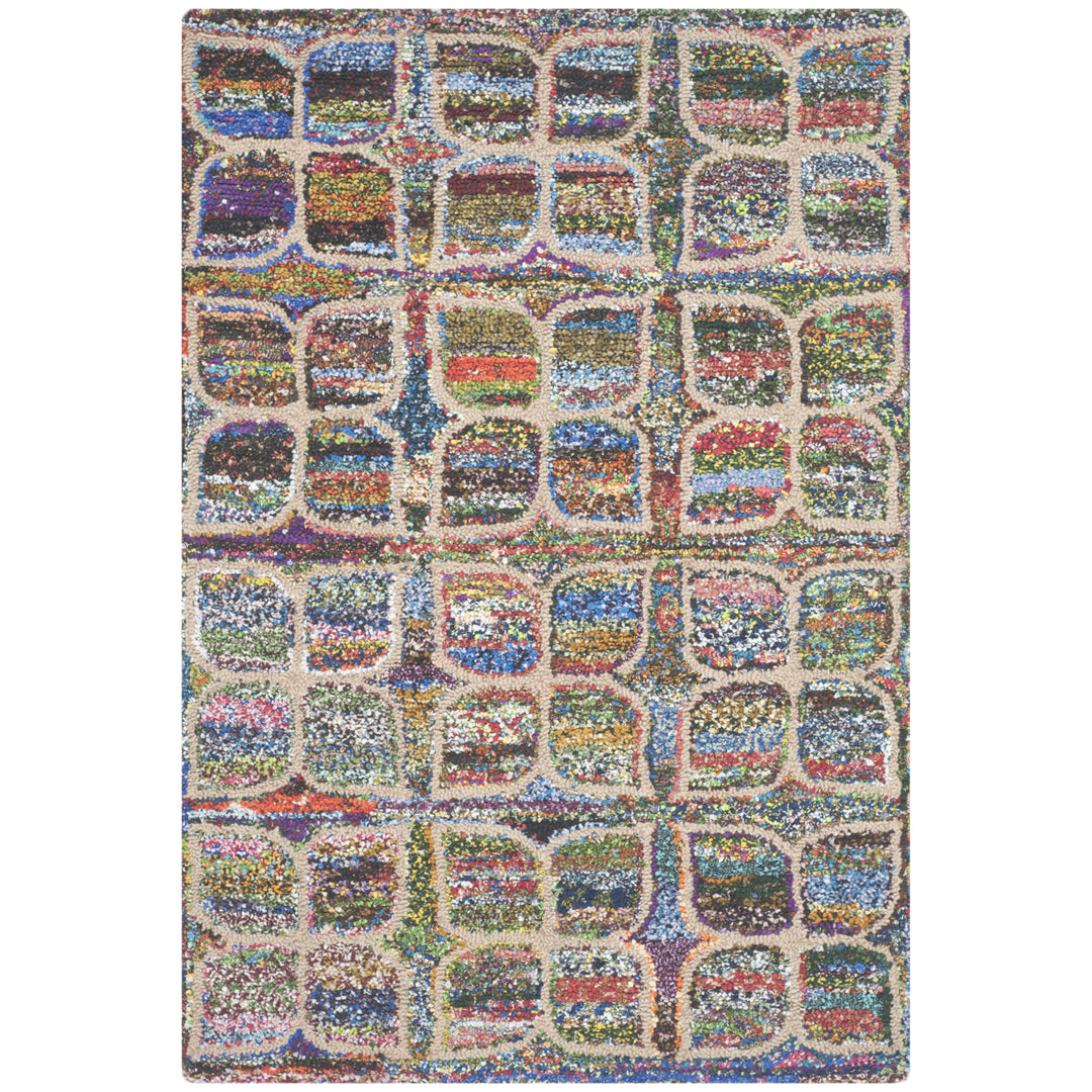 SAFAVIEH Nantucket Collection NAN438A Handmade Multi Rug Image 4