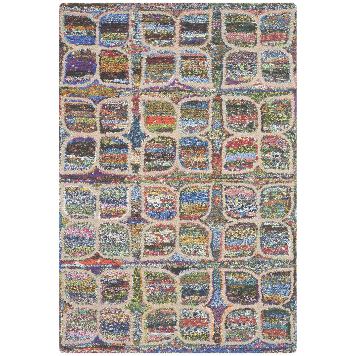 SAFAVIEH Nantucket Collection NAN438A Handmade Multi Rug Image 1