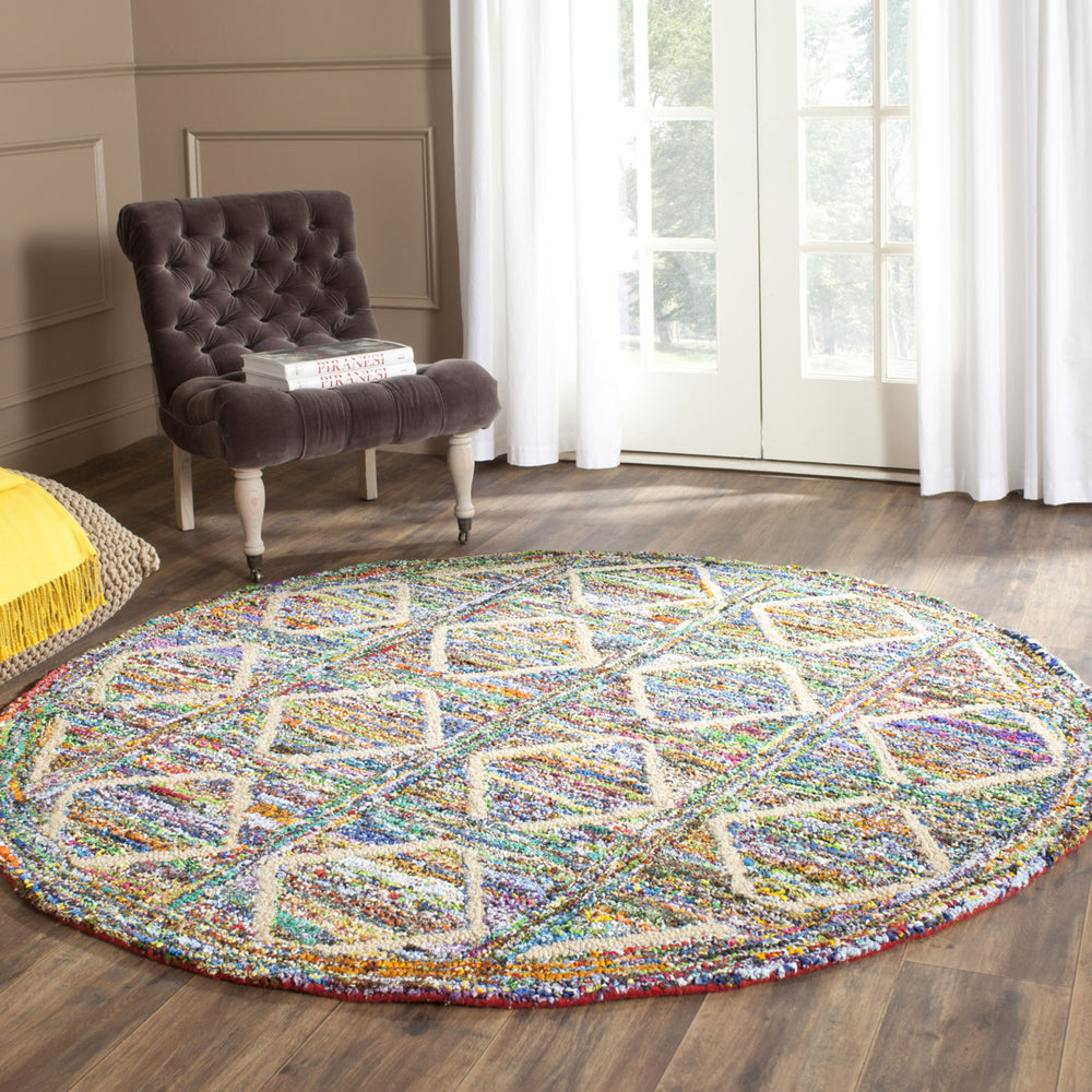 SAFAVIEH Nantucket Collection NAN440A Handmade Multi Rug Image 2