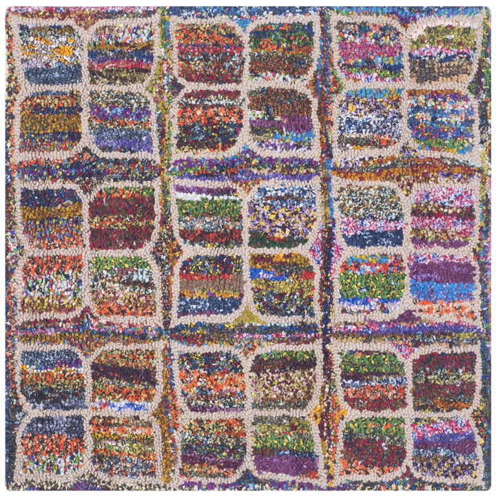 SAFAVIEH Nantucket Collection NAN438A Handmade Multi Rug Image 6