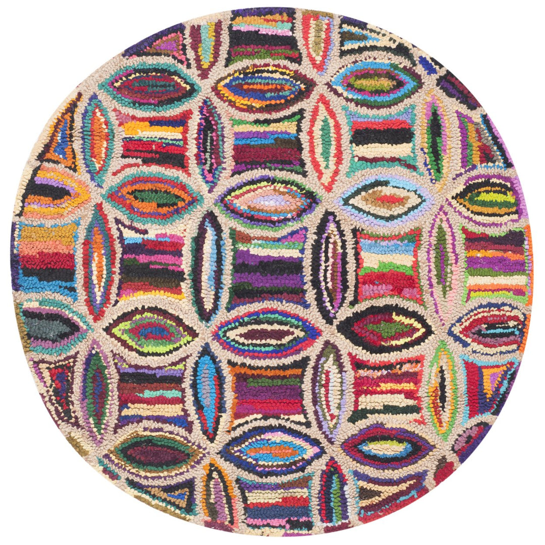 SAFAVIEH Nantucket Collection NAN441A Handmade Multi Rug Image 1