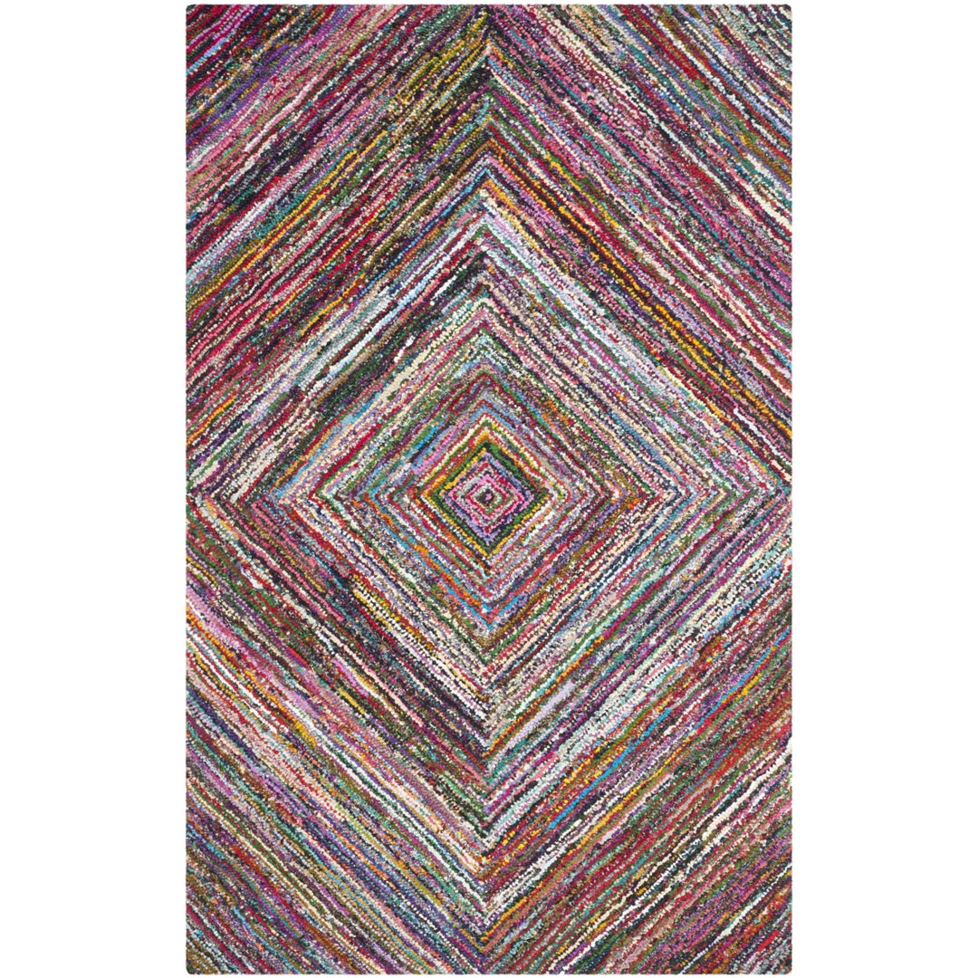 SAFAVIEH Nantucket Collection NAN513A Handmade Multi Rug Image 1