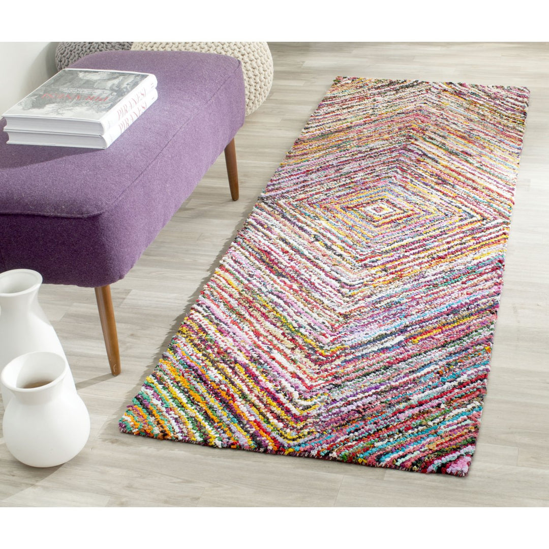 SAFAVIEH Nantucket Collection NAN513A Handmade Multi Rug Image 2