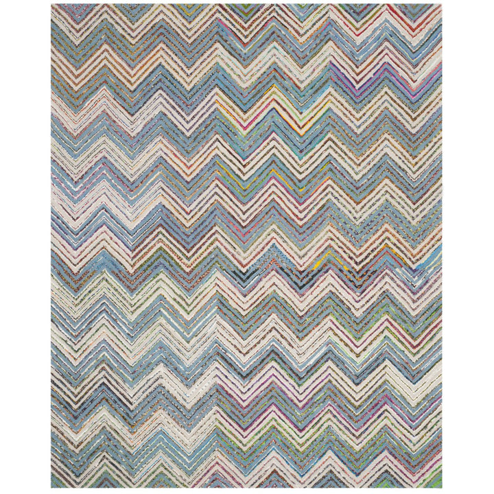 SAFAVIEH Nantucket NAN601A Handmade Beige / Blue Rug Image 1