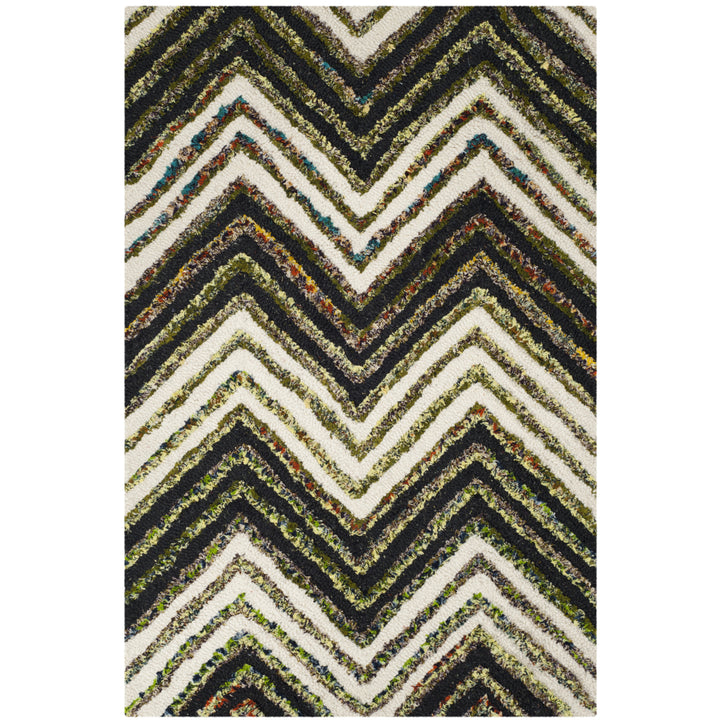 SAFAVIEH Nantucket NAN601C Handmade Ivory / Black Rug Image 2