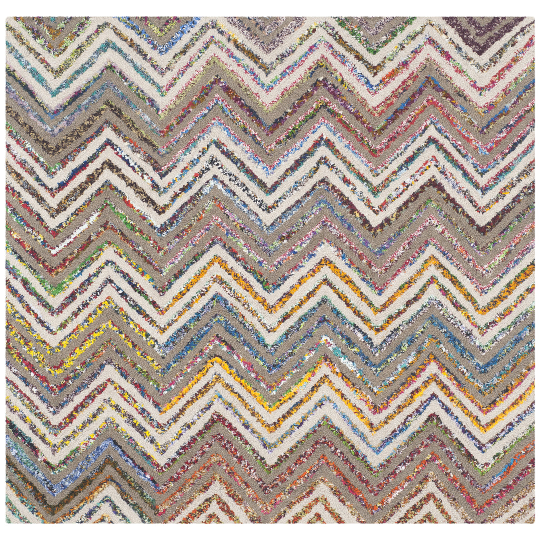 SAFAVIEH Nantucket NAN601B Handmade Beige / Grey Rug Image 6