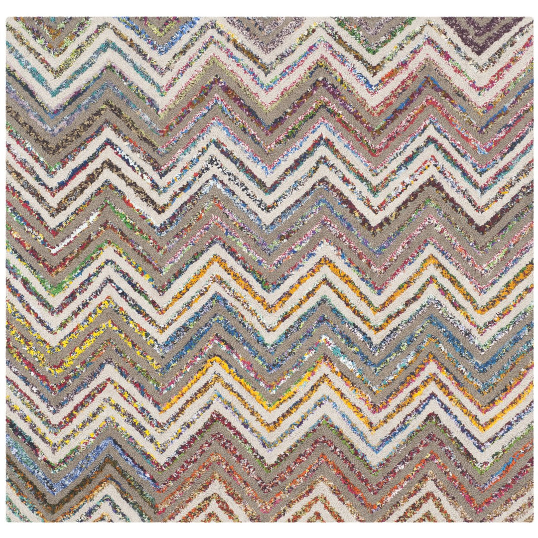 SAFAVIEH Nantucket NAN601B Handmade Beige / Grey Rug Image 1