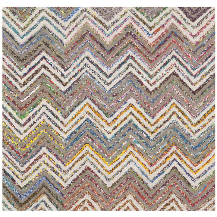 SAFAVIEH Nantucket NAN601B Handmade Beige / Grey Rug Image 1