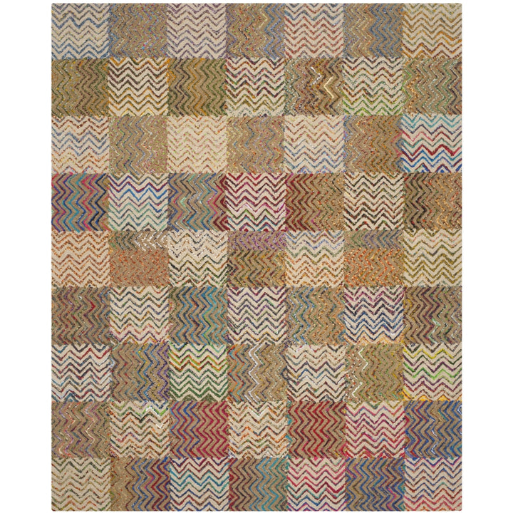 SAFAVIEH Nantucket NAN602A Handmade Beige / Brown Rug Image 1